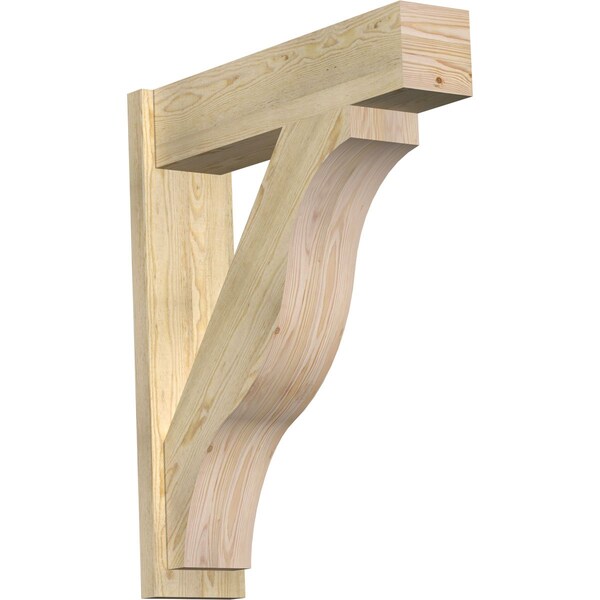 Ekena Millwork Funston Block Rough Sawn Outlooker, Douglas Fir, 8"W x 32"D x 38"H OUT08X32X38FST05RDF - main